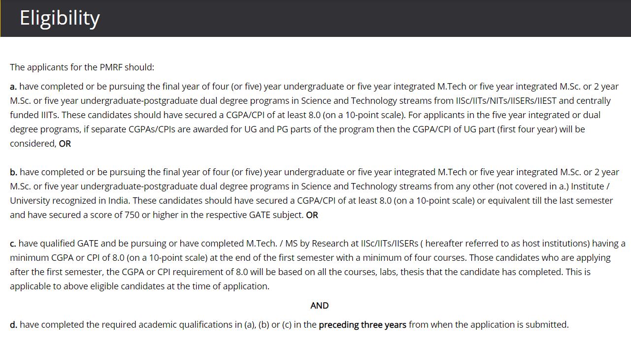 PMRF Eligibility May 2019